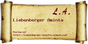 Liebenberger Aminta névjegykártya